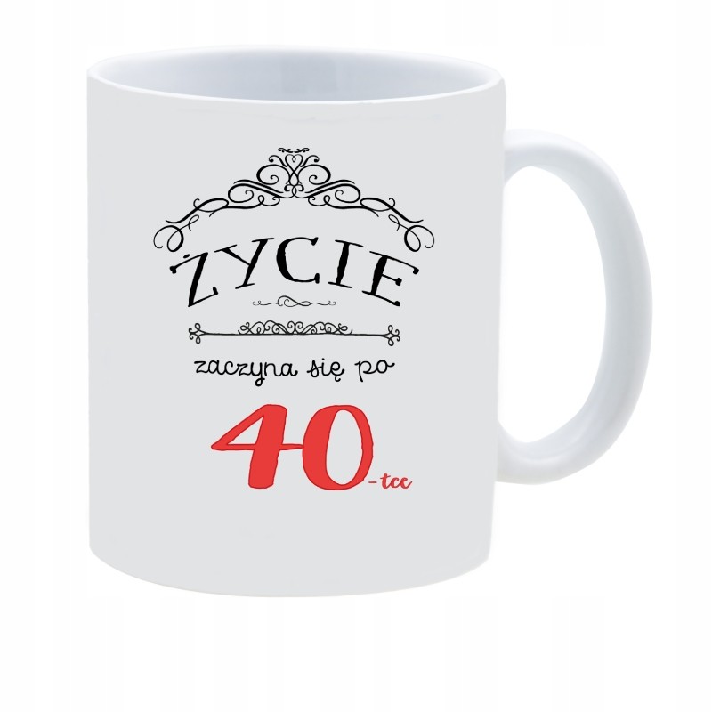 KUBEK KUBKI NA 40 URODZINY PREZENT W166 KUBEK KUBKI NA 40 URODZINY PREZENT W166