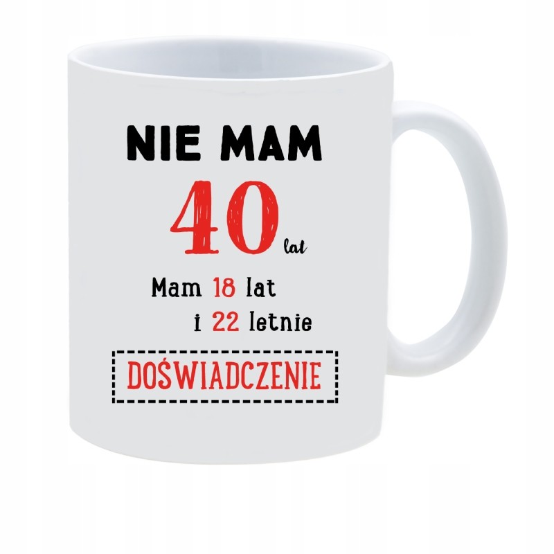 KUBEK KUBKI NA 20 30 40 50 URODZINY PREZENT W167