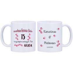 2x KUBEK 13 KORONKOWA ROCZNICA ŚLUBU PREZENT W326