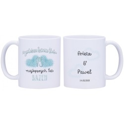 2x KUBEK 15 KRYSZTAŁOWA ROCZNICA ŚLUBU PREZENT W328