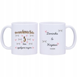 2x KUBEK 3 SKÓRZANA ROCZNICA ŚLUBU PREZENT W317