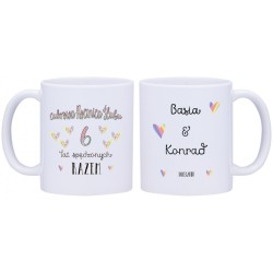 2x KUBEK 6 CUKROWA ROCZNICA ŚLUBU PREZENT W320