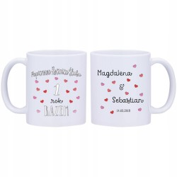 2x KUBEK 1 PAPIEROWA ROCZNICA ŚLUBU PREZENT W315