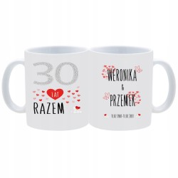 2x KUBEK 30 PERŁOWA ROCZNICA ŚLUBU PREZENT W187