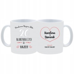 2x KUBEK 20 PORCELANOWA ROCZNICA ŚLUBU PREZENT W185