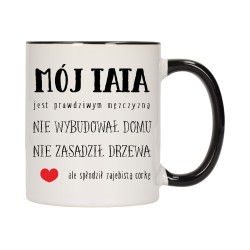 KUBEK KOLOROWY CZARNY KUBKI DLA TATY DZIEŃ OJCA PREZENT W129