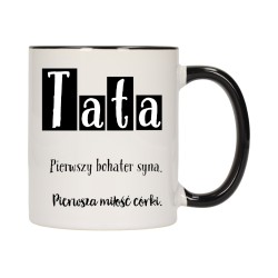 KUBEK KOLOROWY CZARNY KUBKI DLA TATY DZIEŃ OJCA PREZENT W131