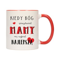 KUBEK KOLOROWY CZERWONY KUBKI DLA MAMY DZIEŃ MATKI PREZENT W212