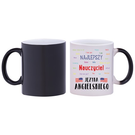 kubek magiczny najlepszy nauczyciel języka angielskiego prezent gratis w206