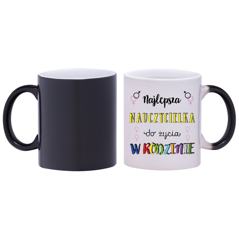 kubek magiczny najlepsza nauczycielka do życia w rodzienie gratis w461