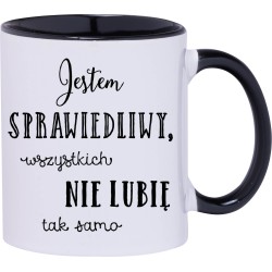 KUBEK CZARNY ŚRODEK I UCHO KUBKI DLA CHŁOPAKA FACETA MĘŻA PREZENT W270