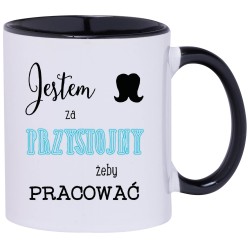 KUBEK CZARNY ŚRODEK I UCHO KUBKI DLA CHŁOPAKA FACETA MĘŻA PREZENT W312