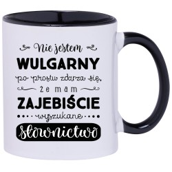 KUBEK CZARNY ŚRODEK I UCHO KUBKI DLA CHŁOPAKA FACETA MĘŻA PREZENT W409