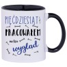 KUBEK KUBKI CZARNE UCHO CZARNY ŚRODEK NA 50 URODZINY PREZENT W174