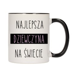 KUBEK KUBKI CZARNY ŚRODEK I UCHO DLA DZIEWCZYNY KOBIETY PREZENT W588