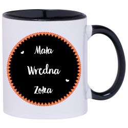 KUBEK KUBKI CZARNY ŚRODEK I UCHO DLA DZIEWCZYNY KOBIETY ŻONY PREZENT W140