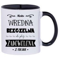 KUBEK KUBKI CZARNY ŚRODEK I UCHO DLA DZIEWCZYNY KOBIETY ŻONY PREZENT W139