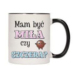 kubek kubki czarny środek ucho dla dziewczyny kobiety śmieszne napisy w663