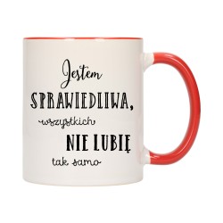 KUBEK KUBKI CZERWONY ŚRODEK UCHO DLA DZIEWCZYNY KOBIETY ŻONY PREZENT W269