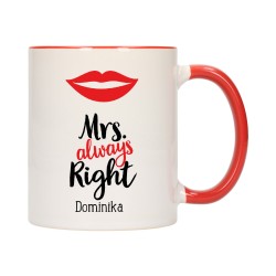 KUBEK KUBKI CZERWONY ŚRODEK UCHO DLA DZIEWCZYNY KOBIETY ŻONY PREZENT W220