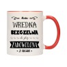 KUBEK KUBKI CZERWONY ŚRODEK I UCHO DLA DZIEWCZYNY KOBIETY ŻONY PREZENT W139