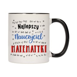 KUBEK KUBKI CZARNY ŚRODEK UCHO DLA NAJLEPSZY NAUCZYCIEL MATEMATYKI W201