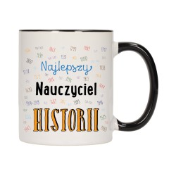 KUBEK KUBKI CZARNY ŚRODEK UCHO DLA NAJLEPSZY NAUCZYCIEL HISTORII W196