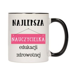 kubek czarny środek ucho najlepsza nauczycielka edukacji zdrowotnej w681