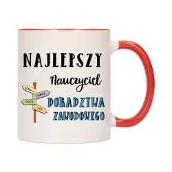 KUBEK KUBKI CZERWONY ŚRODEK UCHO DLA NAUCZYCIEL DORADZTWA ZAWODOWEGO W575