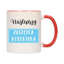 KUBEK KUBKI CZERWONY ŚRODEK UCHO DLA NAJLEPSZY ZASTĘPCA DYREKTORA W572