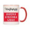 KUBEK KUBKI CZERWONY ŚRODEK UCHO DLA NAJLEPSZY ZASTĘPCA DYREKTORA W570
