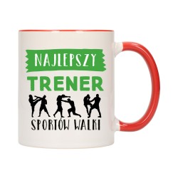 KUBEK KUBKI CZERWONY ŚRODEK UCHO DLA NAJLEPSZY TRENER SPORTÓW WALKI W593