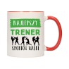 KUBEK KUBKI CZERWONY ŚRODEK UCHO DLA NAJLEPSZY TRENER SPORTÓW WALKI W593