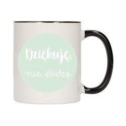 KUBEK KUBKI CZARNY ŚRODEK UCHO ŚMIESZNY ZABAWNY NAPIS PREZENT W265