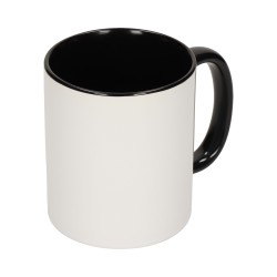 KUBEK KUBKI CZARNY ŚRODEK UCHO ŚMIESZNY ZABAWNY NAPIS PREZENT W609