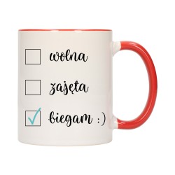 KUBEK KUBKI CZERWONY ŚRODEK UCHO ŚMIESZNY ZABAWNY NAPIS PREZENT W467