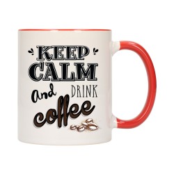 KUBEK KUBKI CZERWONY ŚRODEK UCHO ŚMIESZNY ZABAWNY NAPIS PREZENT W660