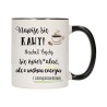 KUBEK KUBKI CZARNY ŚRODEK UCHO DO PRACY ŚMIESZNY NAPIS PREZENT W473