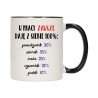 KUBEK KUBKI CZARNY ŚRODEK UCHO DO PRACY ŚMIESZNY NAPIS PREZENT W281