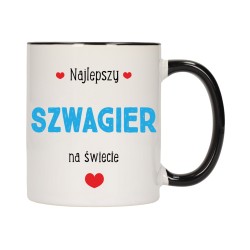 KUBEK KUBKI CZARNY ŚRODEK UCHO DLA SZWAGRA SZWAGIER RODZINY PREZENT W421