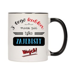 kubek kubki czarny środek ucho dla wujka wujek rodziny rodzina w683