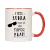 kubek kubki czerwony środek ucho dla brata brat rodziny rodzina w704