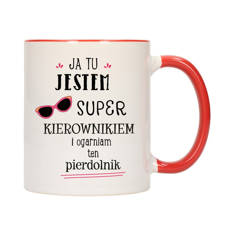 KUBEK KUBKI CZERWONY ŚRODEK UCHO DLA SUPER KIEROWNIK KIEROWNICZKI W701