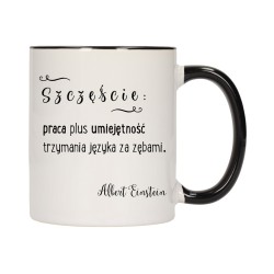 KUBEK KUBKI CZARNY ŚRODEK UCHO ZNANE CYTATY CYTAT PREZENT W504