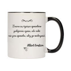 KUBEK KUBKI CZARNY ŚRODEK UCHO ZNANE CYTATY CYTAT PREZENT W501