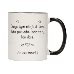 KUBEK KUBKI CZARNY ŚRODEK UCHO ZNANE CYTATY CYTAT PREZENT W500