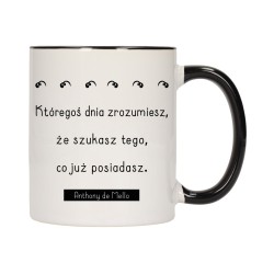 KUBEK KUBKI CZARNY ŚRODEK UCHO ZNANE CYTATY CYTAT PREZENT W499