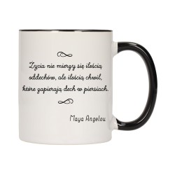 KUBEK KUBKI CZARNY ŚRODEK UCHO ZNANE CYTATY CYTAT PREZENT W498