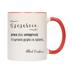 KUBEK KUBKI CZERWONY ŚRODEK UCHO ZNANE CYTATY CYTAT PREZENT W504