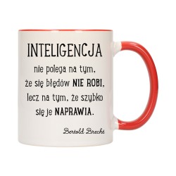 KUBEK KUBKI CZERWONY ŚRODEK UCHO ZNANE CYTATY CYTAT PREZENT W502